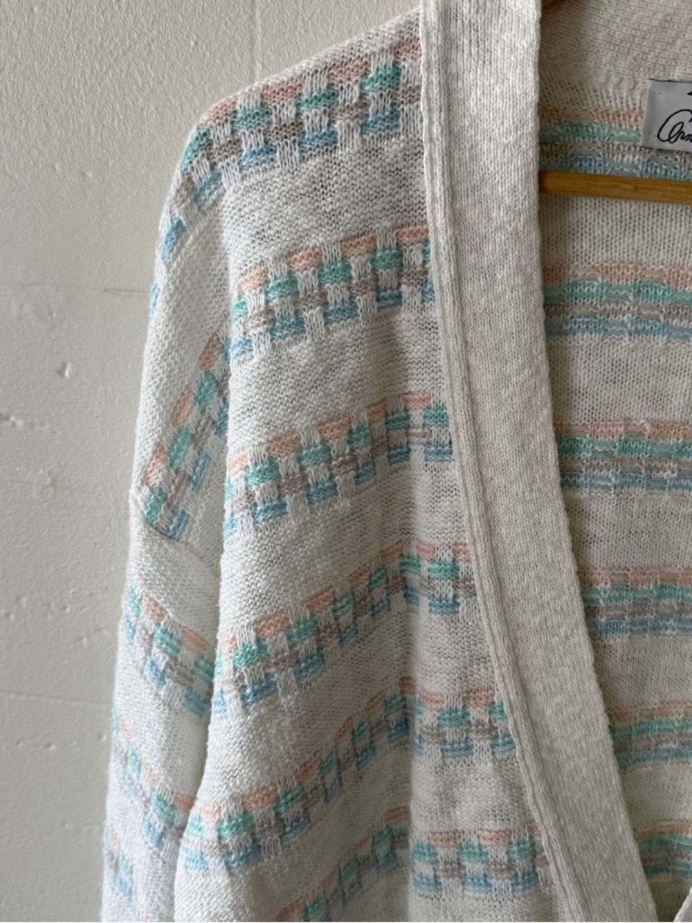 Arnold Palmer | Cozy Cardigan Pastel Knit Cottagecore Button Front | Large - Picture 3 of 9
